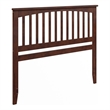 Pemberly Row Contemporary Queen Wood Headboard in Walnut Finish