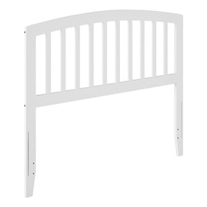 Pemberly Row Contemporary Mission-Inspired Full Wood Headboard in White