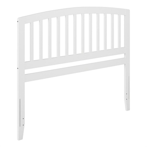 Pemberly Row Contemporary Mission-Inspired Queen Wood Headboard in White