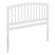 Pemberly Row Contemporary Mission-Inspired Queen Wood Headboard in White