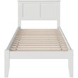 Pemberly Row Contemporary Twin XL Solid Wood Platform Bed in White