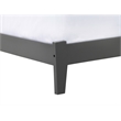 Pemberly Row Contemporary Twin Solid Wood Foundation Bed in Grey