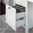 Pemberly Row Modern Computer Desk with Drawers in Pure White