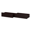 Pemberly Row Solid Wood Twin XL/Queen/King Bed Drawer in Espresso (Set of 2)