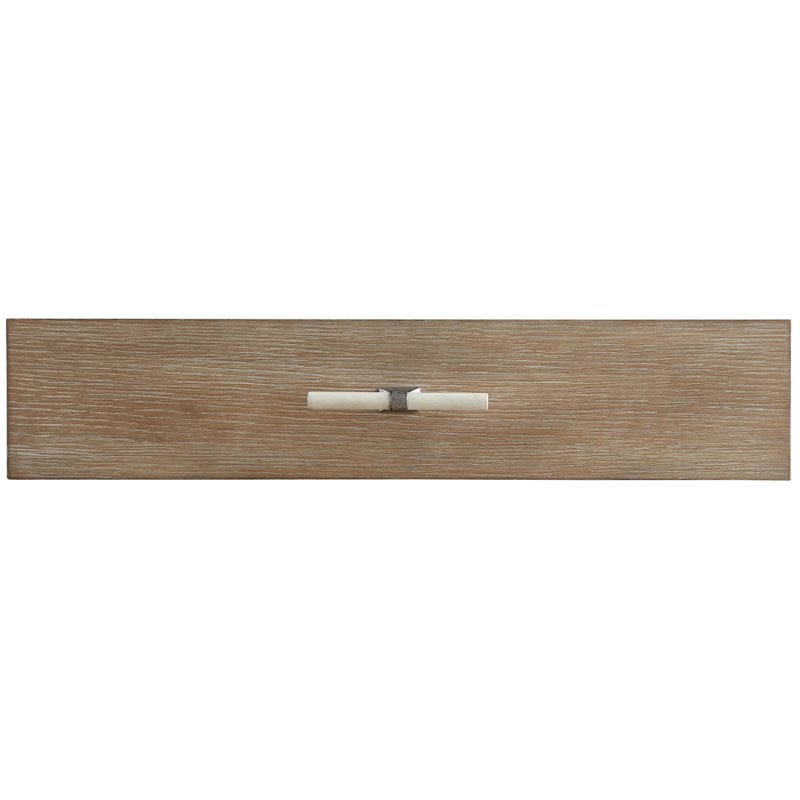 Pemberly Row Contemporary Wood Leg Nightstand in Greige Sand-blasted Finish