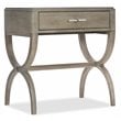 Pemberly Row Contemporary Wood Leg Nightstand in Greige Sand-blasted Finish