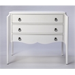 Pemberly Row Contemporary Glossy Accent Chest In White Finish
