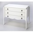 Pemberly Row Contemporary Glossy Accent Chest In White Finish
