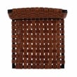 Pemberly Row Leather Bar Stool Chair in Brown With Square Seat & Footrest