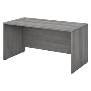 Pemberly Row 60&quotW x 30&quotD Office Desk in Platinum Gray - Engineered Wood
