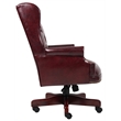 Pemberly Row High Back Faux Leather Tufted Executive Chair in Oxblood