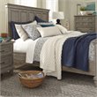 Pemberly Row Contemporary King Panel Bed in Dovetail Gray Finish