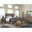 Pemberly Row Contemporary King Panel Bed in Dovetail Gray Finish