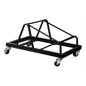 Pemberly Row Modern Metal Dolly for Up To 30 Chairs in Black