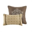 Pemberly Row 5-Piece Polyester Jacquard & Cotton Bedspread Set in Brown