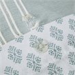Pemberly Row Modern Cotton Jacquard Full/Queen Duvet Cover Set in Aqua Blue