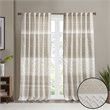 Pemberly Row Cotton Printed Window Curtain Panel with Lining in Beige