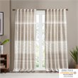 Pemberly Row Cotton Printed Window Curtain Panel with Lining in Beige
