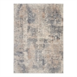 Pemberly Row Rustic Textures Fabric Indoor Rug in Beige & Gray Painterly