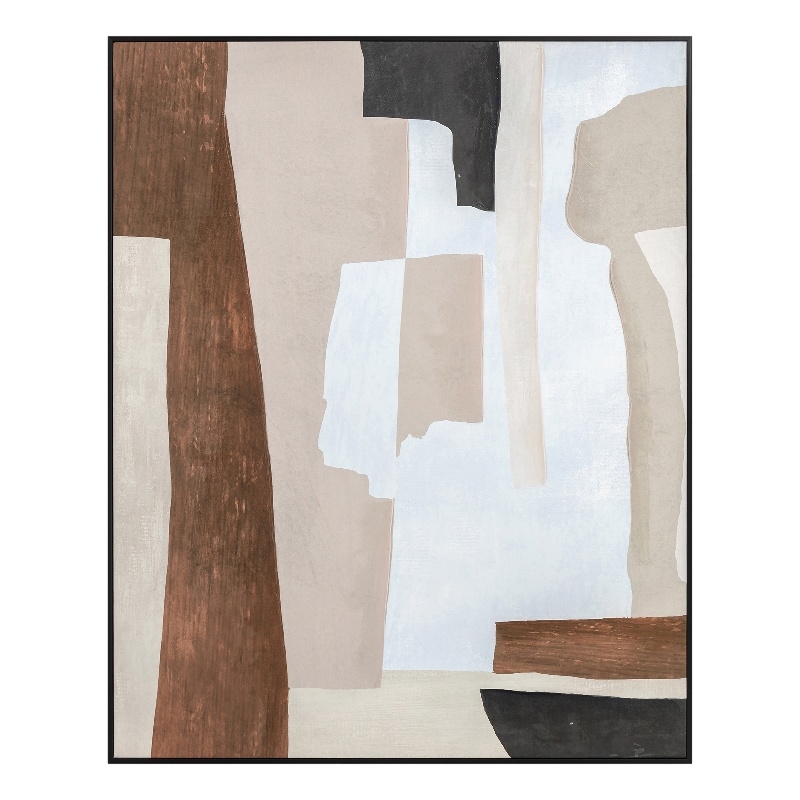Pemberly Row Contemporary Fabric Wall Decor in Multi-Color Finish