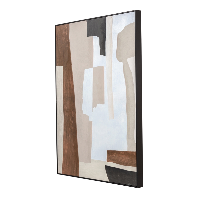Pemberly Row Contemporary Fabric Wall Decor in Multi-Color Finish