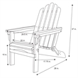 Pemberly Row Traditional Cedar Wood Folding Adirondack Chair in Beige