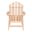 Pemberly Row Traditional Cedar Wood Folding Adirondack Chair in Beige
