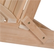 Pemberly Row Traditional Cedar Wood Folding Adirondack Chair in Beige