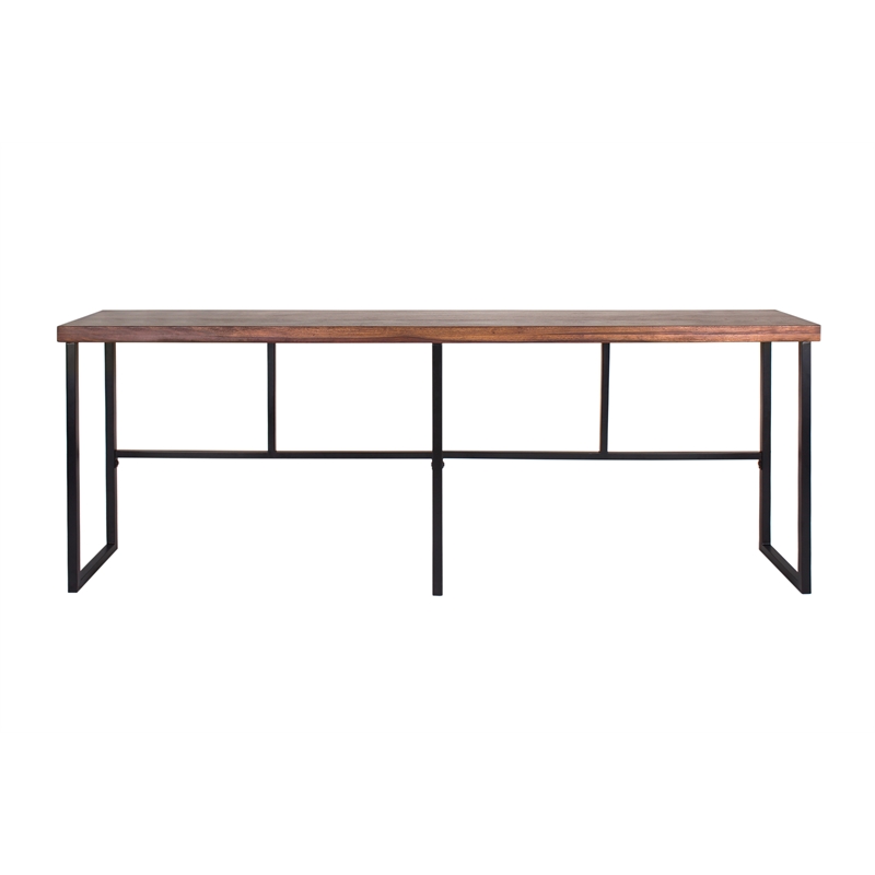 Pemberley Row Wood Brown/Black Console Table Rectangular 90