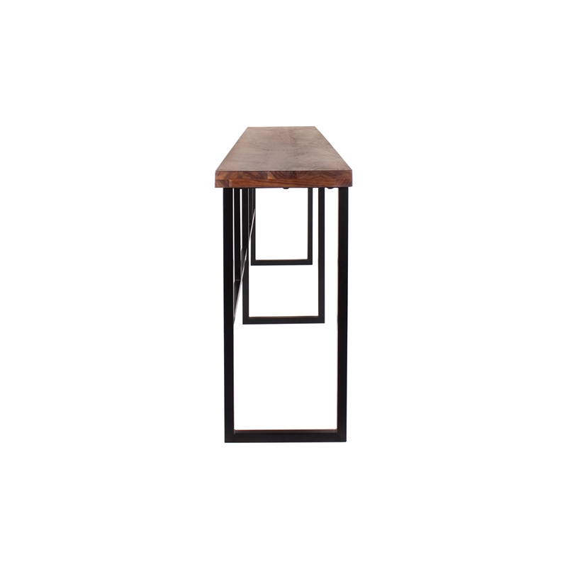 Pemberley Row Wood Brown/Black Console Table Rectangular 90