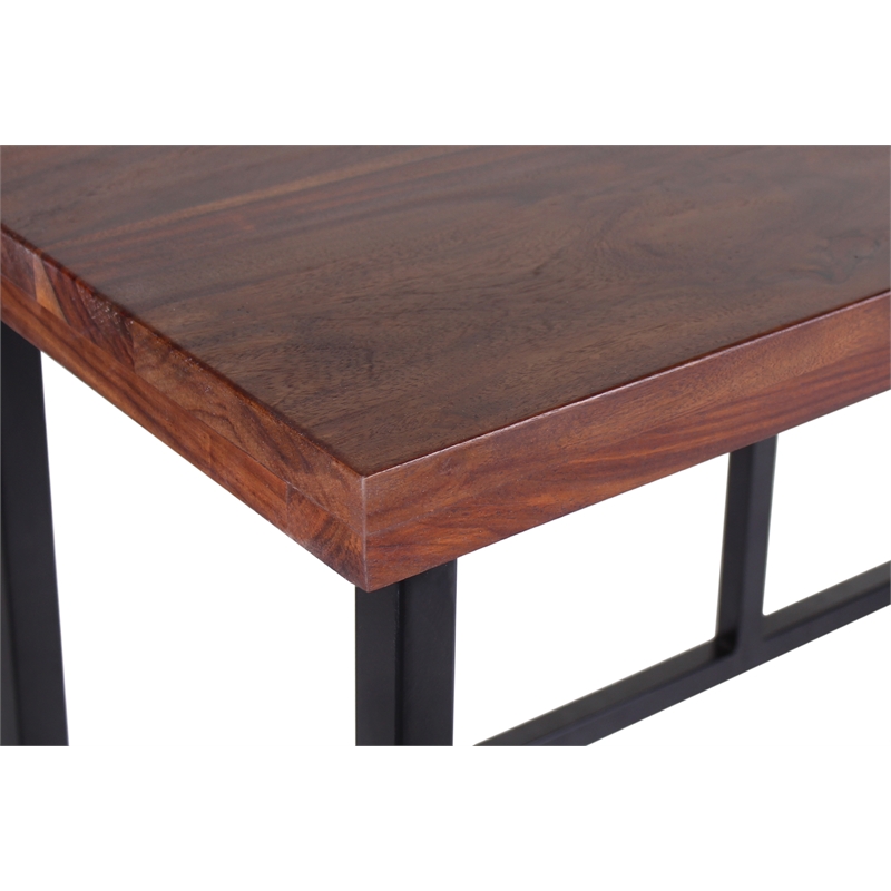 Pemberley Row Wood Brown/Black Console Table Rectangular 90