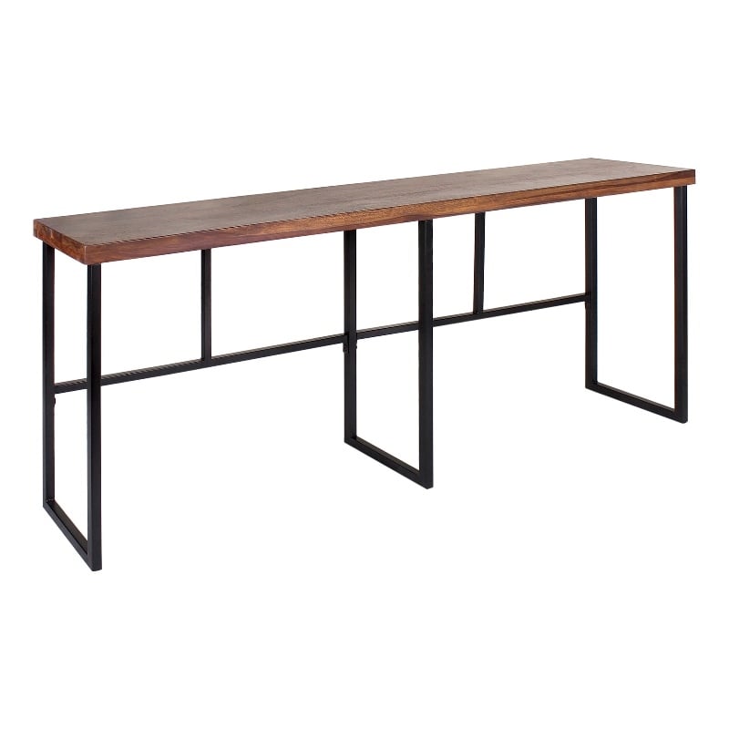 Pemberley Row Wood Brown/Black Console Table Rectangular 90