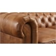 Pemberly Row Top Grain Leather Chesterfield 118