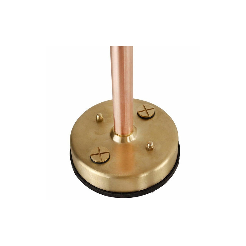 Pemberly Row Metal LED Outdoor Gooseneck Barn Light in Raw Copper