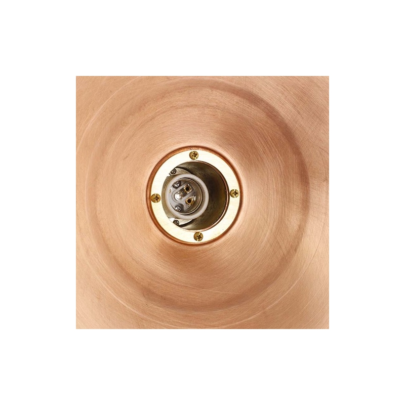 Pemberly Row Metal LED Outdoor Gooseneck Barn Light in Raw Copper