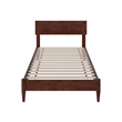 Pemberly Row Twin XL Solid Wood Modern Low Profile Platform Bed in Walnut