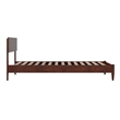 Pemberly Row Twin XL Solid Wood Modern Low Profile Platform Bed in Walnut