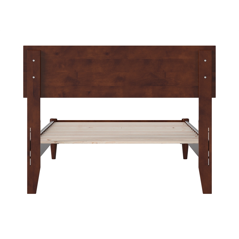 Pemberly Row Twin XL Solid Wood Modern Low Profile Platform Bed in Walnut