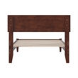 Pemberly Row Twin XL Solid Wood Modern Low Profile Platform Bed in Walnut