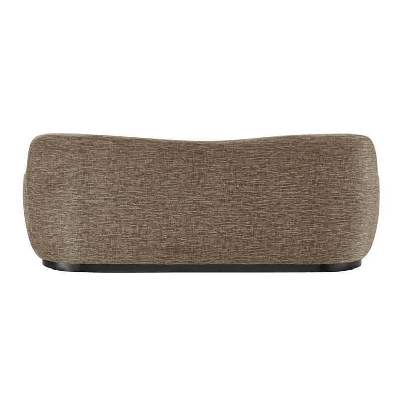 Pemberly Row Contemporary Fabric Bench in Pasadena Taupe Finish