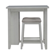 Pemberly Row Contemporary 3 Piece Wood Counter Set in White Finish