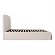 Pemberly Row Contemporary Fabric Queen Storage in Cream White