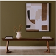 Pemberly Row Mid-Century Bench in Contemporary Solid Walnut Wood