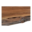 Pemberly Row Contemporary Solid Acacia Wood Console Table in Brown