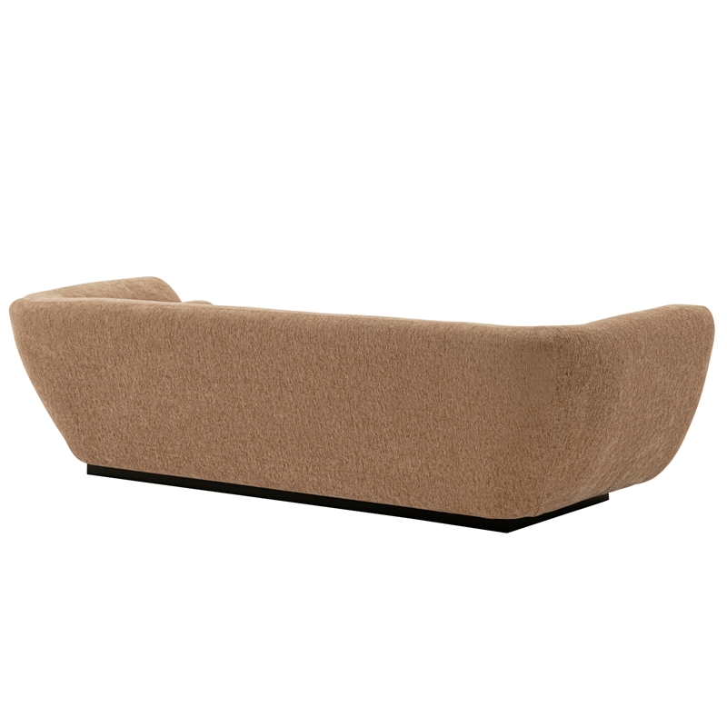 Pemberly Row Contemporary Sofa with Solid Wood Frame in Light Brown