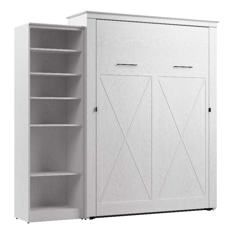 Pemberly Row Queen Murphy Bed with Closet Organizer (94W) - Engineered Wood