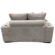 Pemberley Row Fabric Gray Chaise Rectangular USB Ports Oversized Unassembled