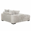 Pemberley Row Fabric Gray Chaise Rectangular USB Ports Oversized Unassembled