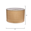 Pemberly Row Coastal Fabric Drum Raffia Shade Medium in Natural
