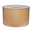 Pemberly Row Coastal Fabric Drum Raffia Shade Medium in Natural